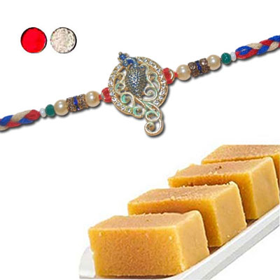 "Rakhi - ZR-5600 A (Single Rakhi), 500gms Milk Mysore Pak - Click here to View more details about this Product